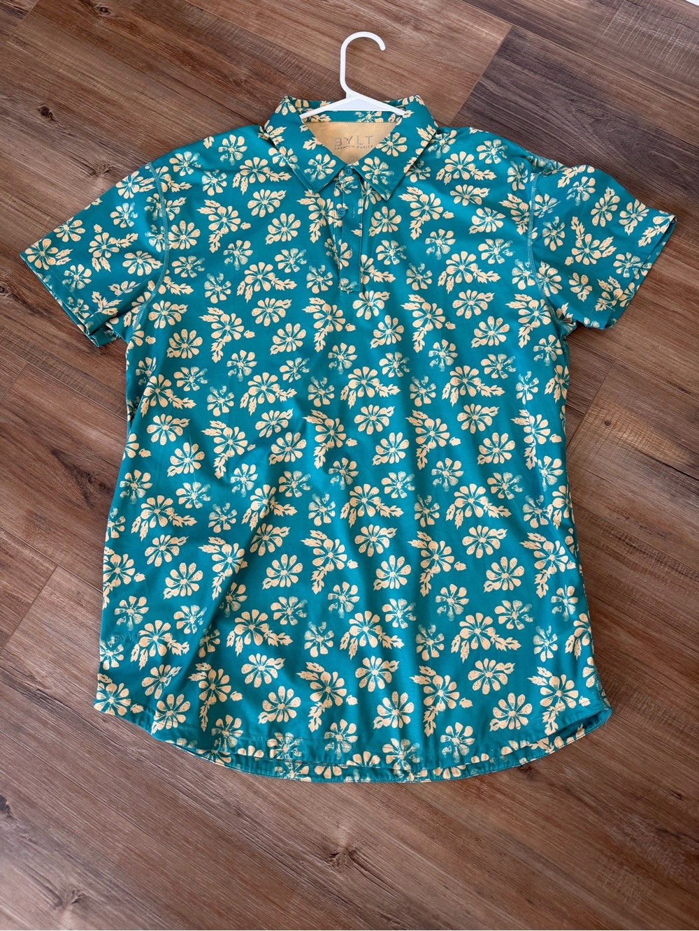 Bylt basics 19th hole polo XL floral
